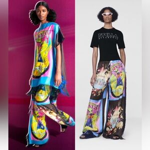 Stella Mccartney X Disney Fantasia Silk Pants